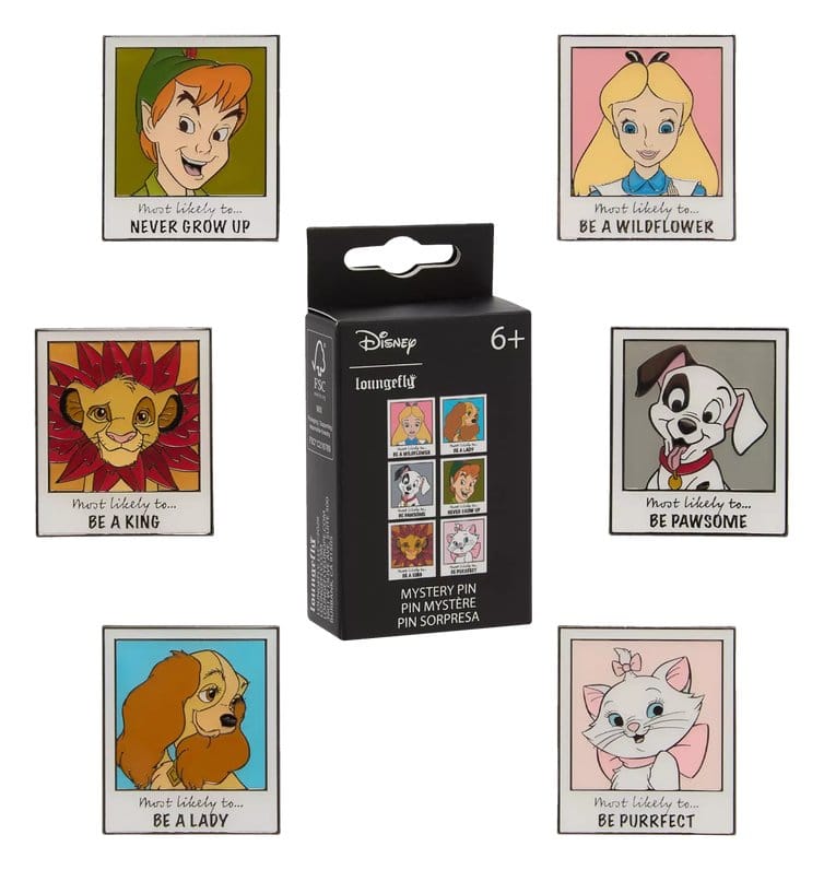 Disney by Loungefly Ansteck-Pins Blind Box Classics Year Book Display (12) - Preorder - ETA: 17.07.2026