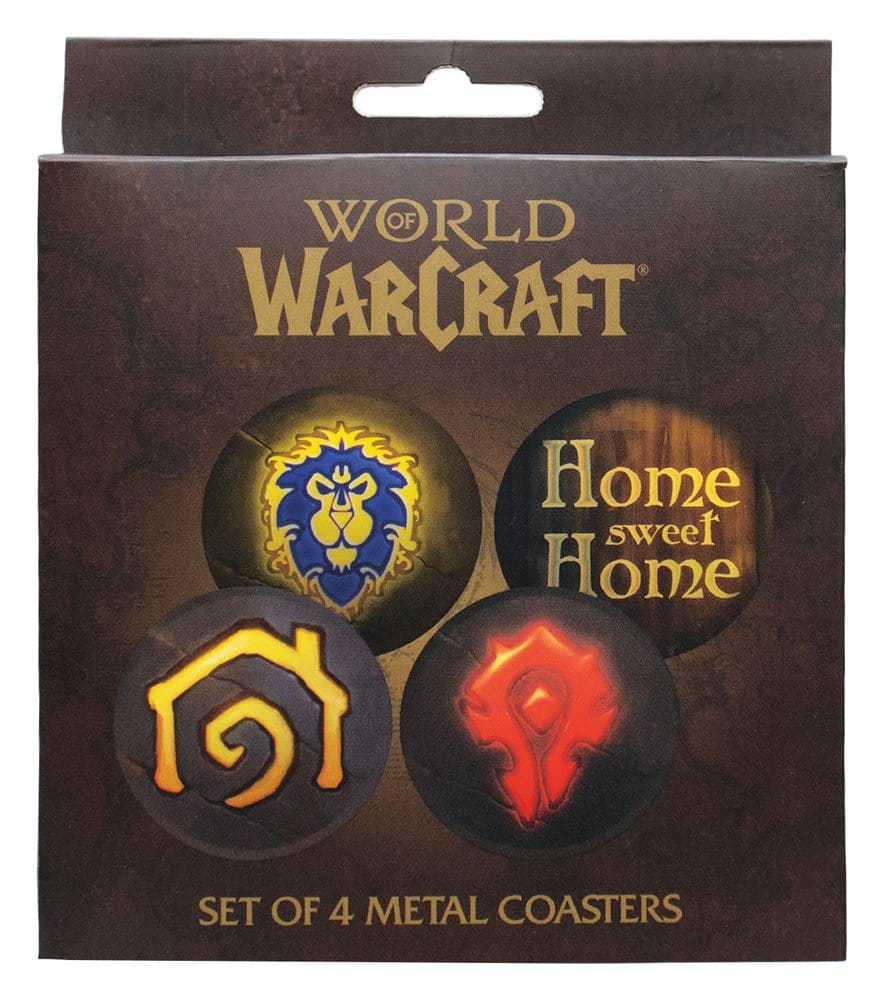 World of Warcraft Untersetzer 4er-Pack bedrucktes Metall - Preorder - ETA: 25.03.2027