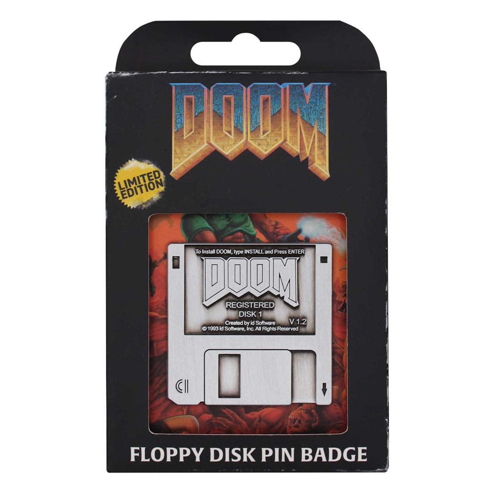 Doom Ansteck-Pin Floppy Disk Limited Edition - Versand: 5-7 Tage nach Bestellung