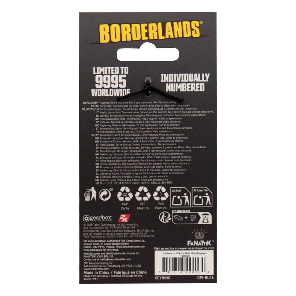 Borderlands Schlüsselanhänger Catch-A-Ride Limited Edition                   - Preorder - ETA: 25.01.2026