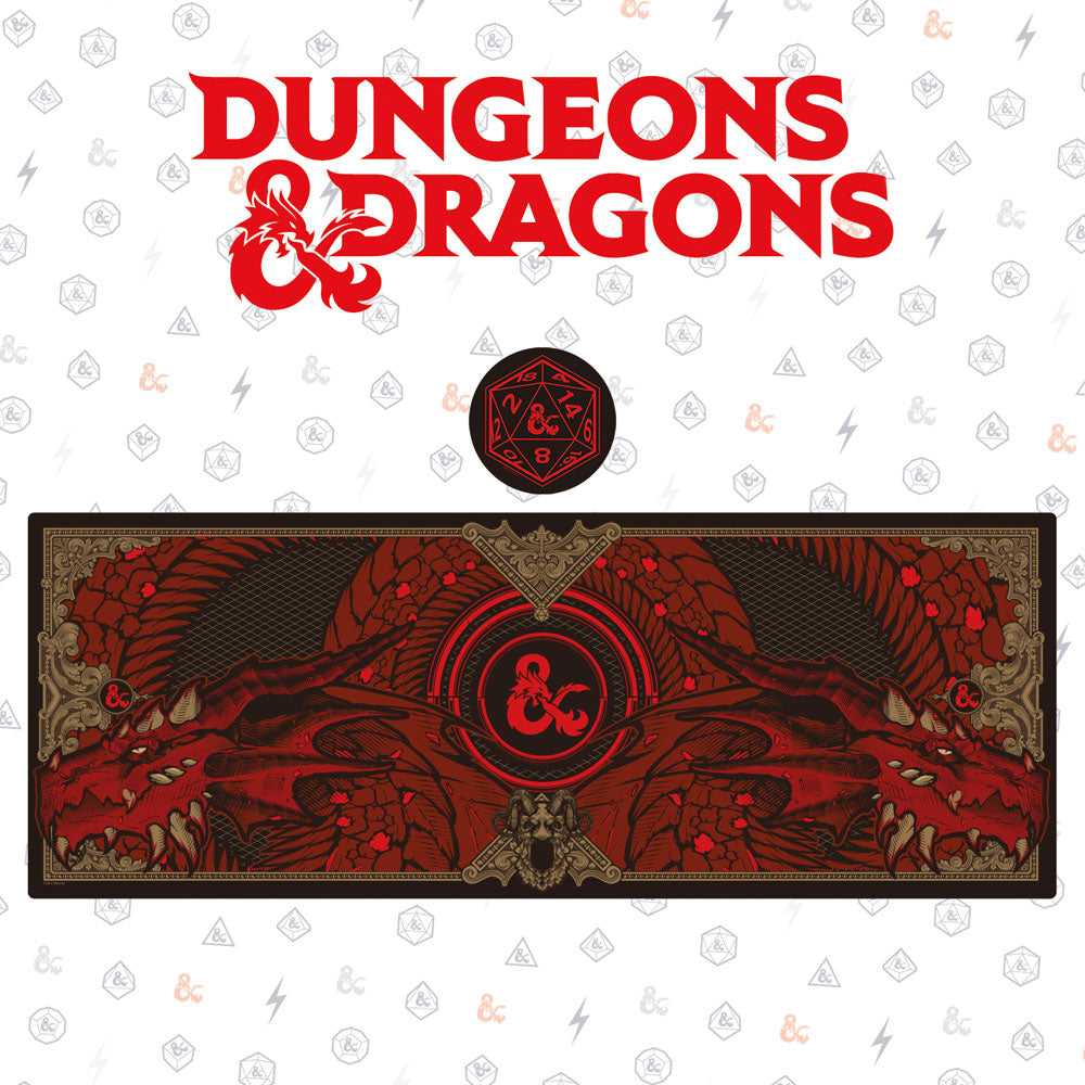 Dungeons & Dragons Schreibtischunterlage & Untersetzer Set Graphic - Versand: 5-7 Tage nach Bestellung