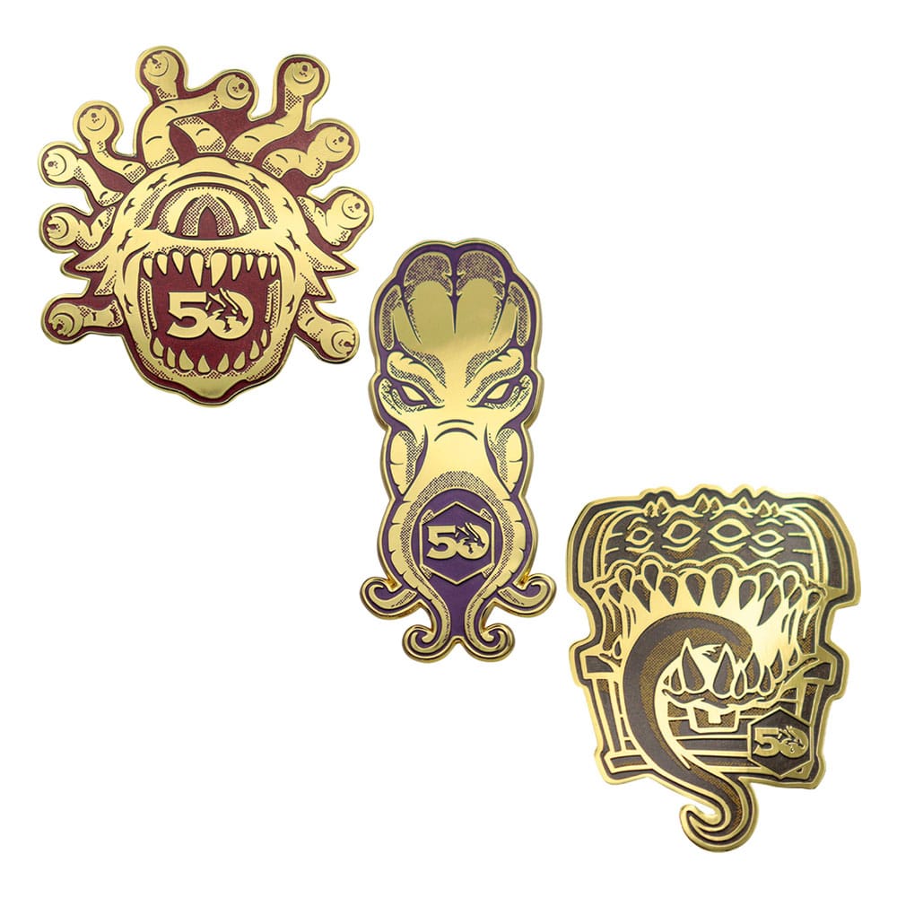Dungeons & Dragons Ansteck-Pins 3er-Set 50th Anniversary - Versand: 5-7 Tage nach Bestellung