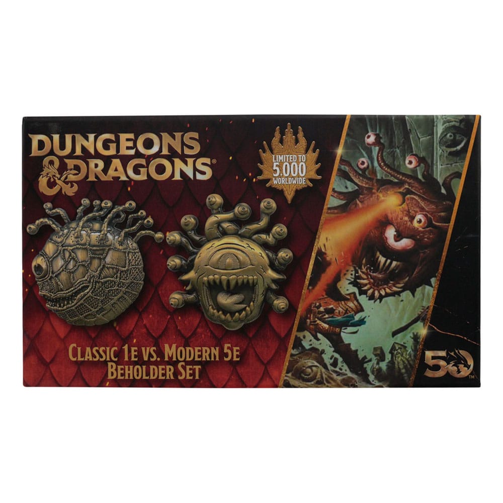 Dungeons & Dragons Medaillen-Set 50th Anniversary Beholder Twin Edition - Versand: 5-7 Tage nach Bestellung