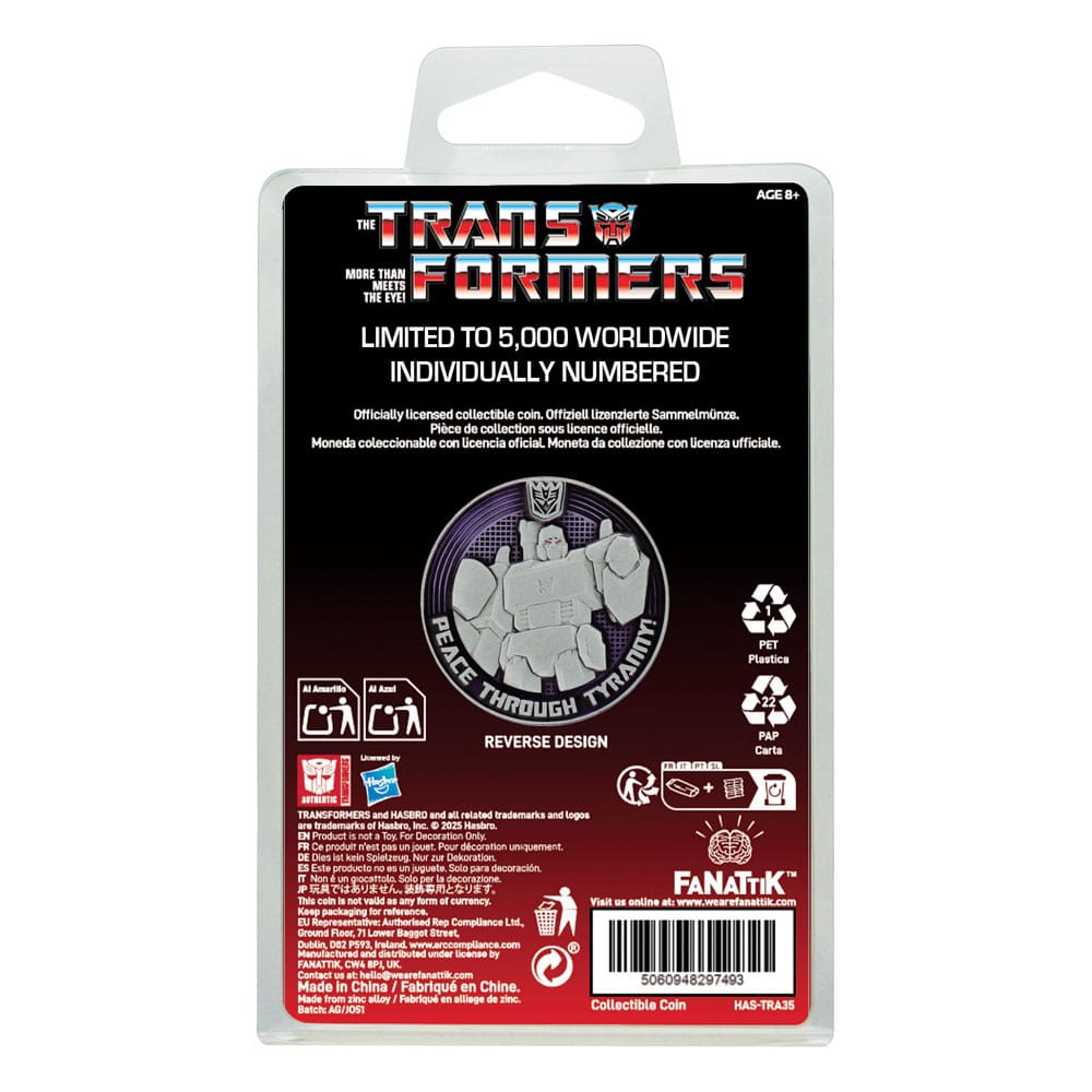 Transformers Generation 1 Sammelmünze G1 Autobots vs Decepticons Limited Edition 4 cm - Preorder - ETA: 25.10.2025