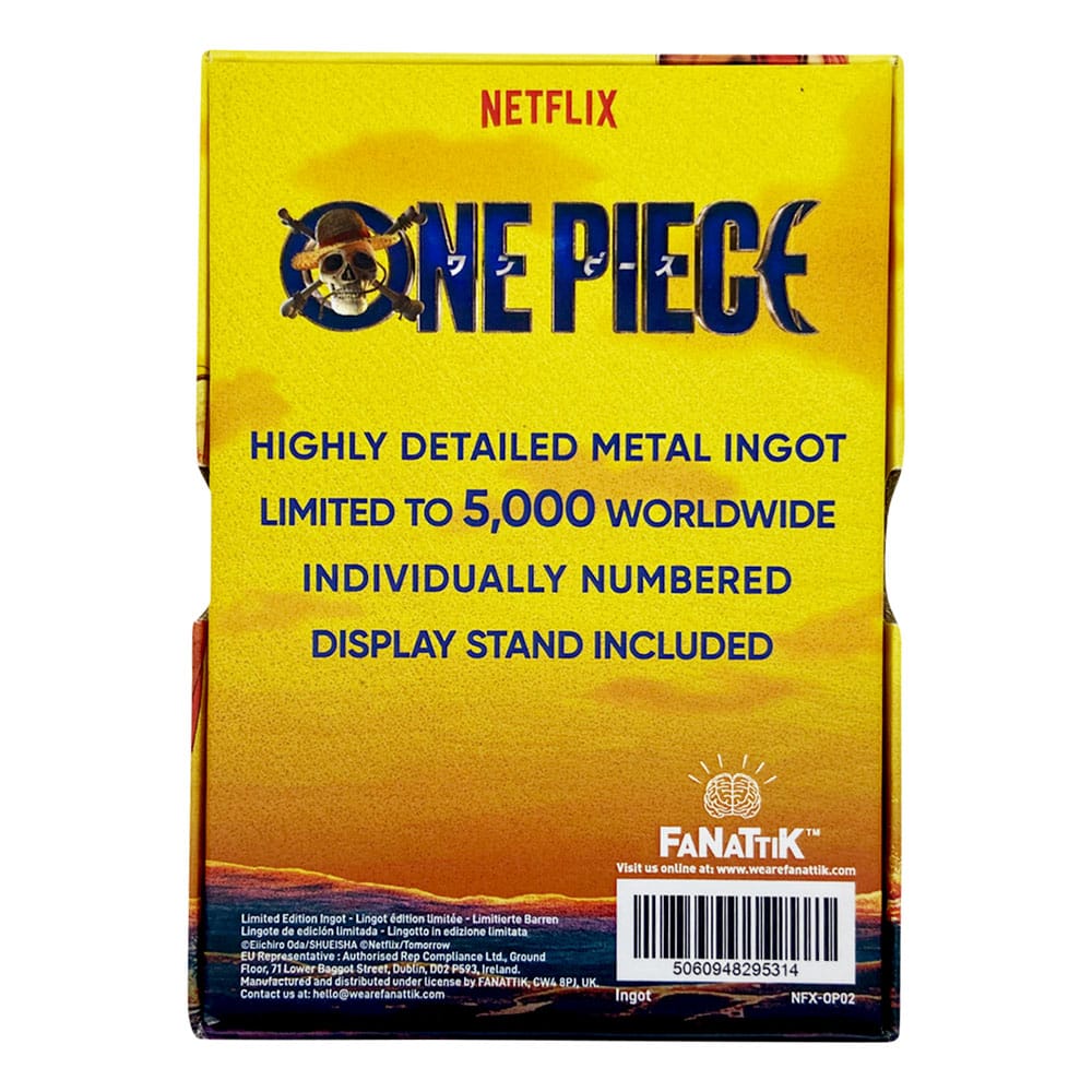 One Piece Metallbarren Luffy Wanted Poster Limited Edition - Versand: 5-7 Tage nach Bestellung