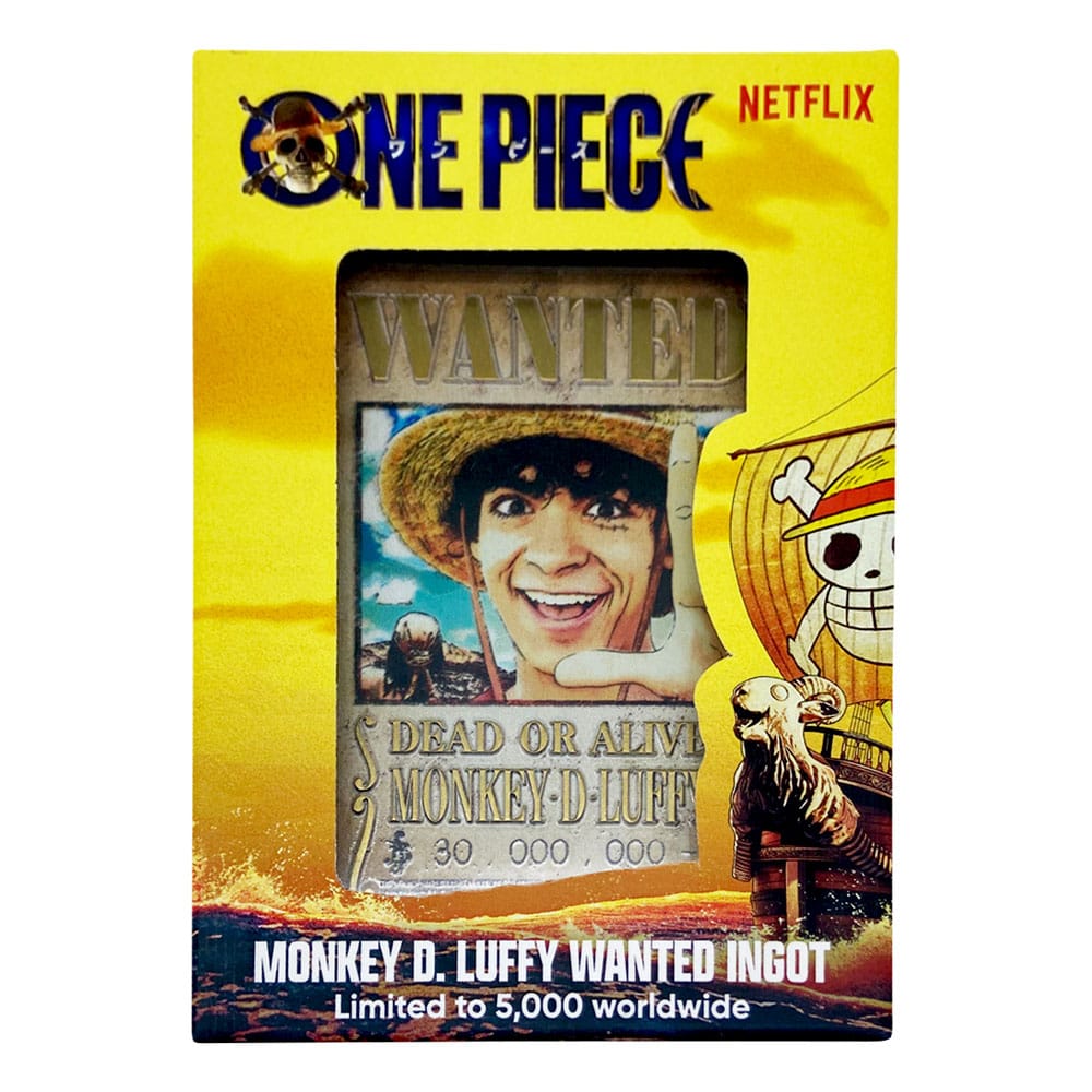 One Piece Metallbarren Luffy Wanted Poster Limited Edition - Versand: 5-7 Tage nach Bestellung
