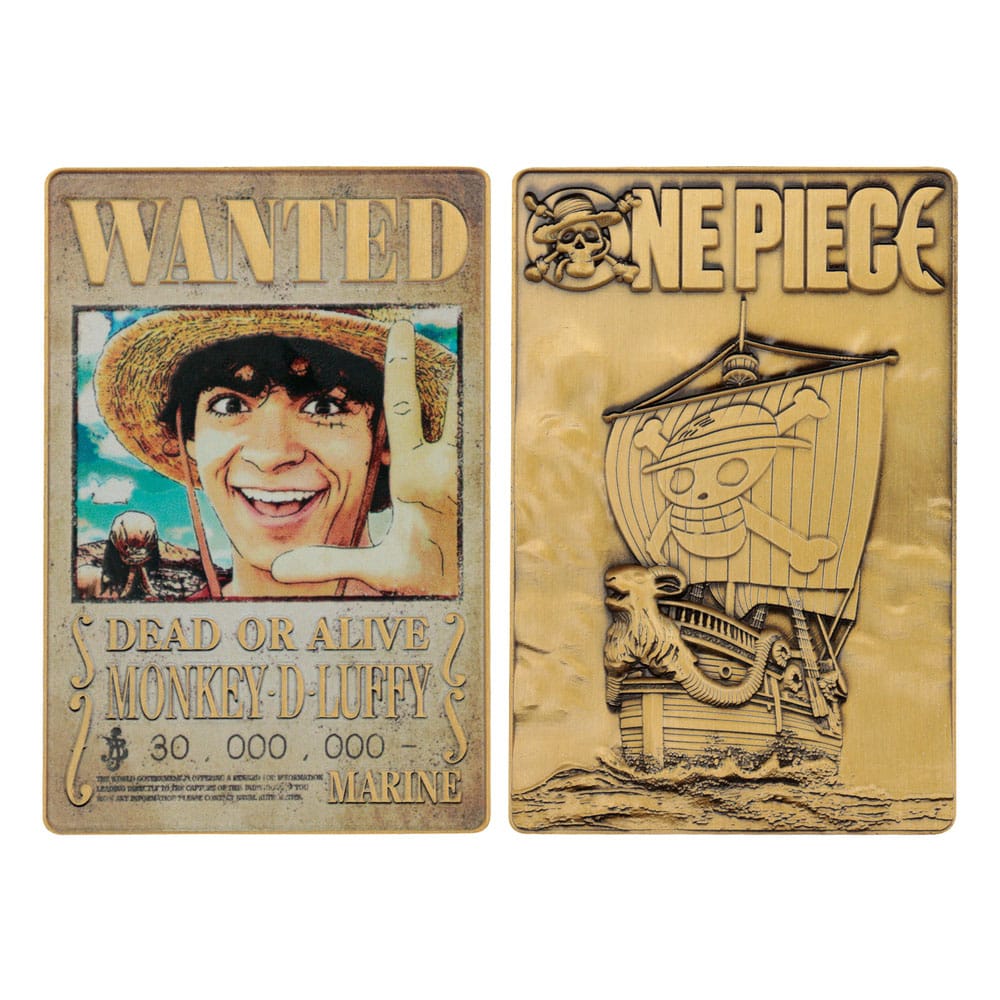 One Piece Metallbarren Luffy Wanted Poster Limited Edition - Versand: 5-7 Tage nach Bestellung