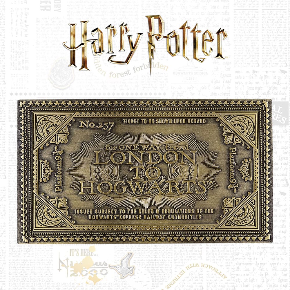 Harry Potter Replik Hogwarts Train Ticket Limited Edition - Versand: 7 Tage nach Bestellung
