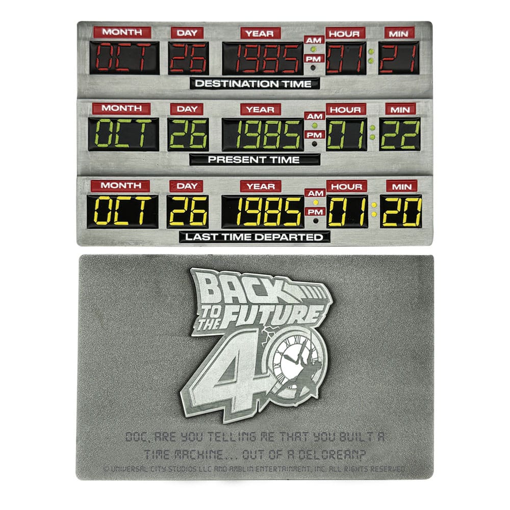 Zurück in die Zukunft Metallbarren 40th Anniversary Time Circuits Limited Edition - Preorder - ETA: 25.01.2026