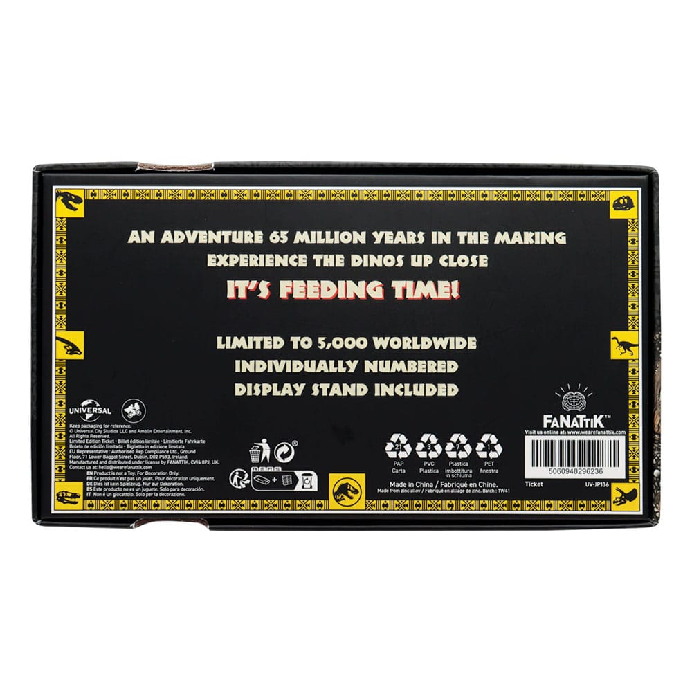 Jurassic Park Replik 1/1 Feeding Show Ticket - Preorder - ETA: 08.09.2025