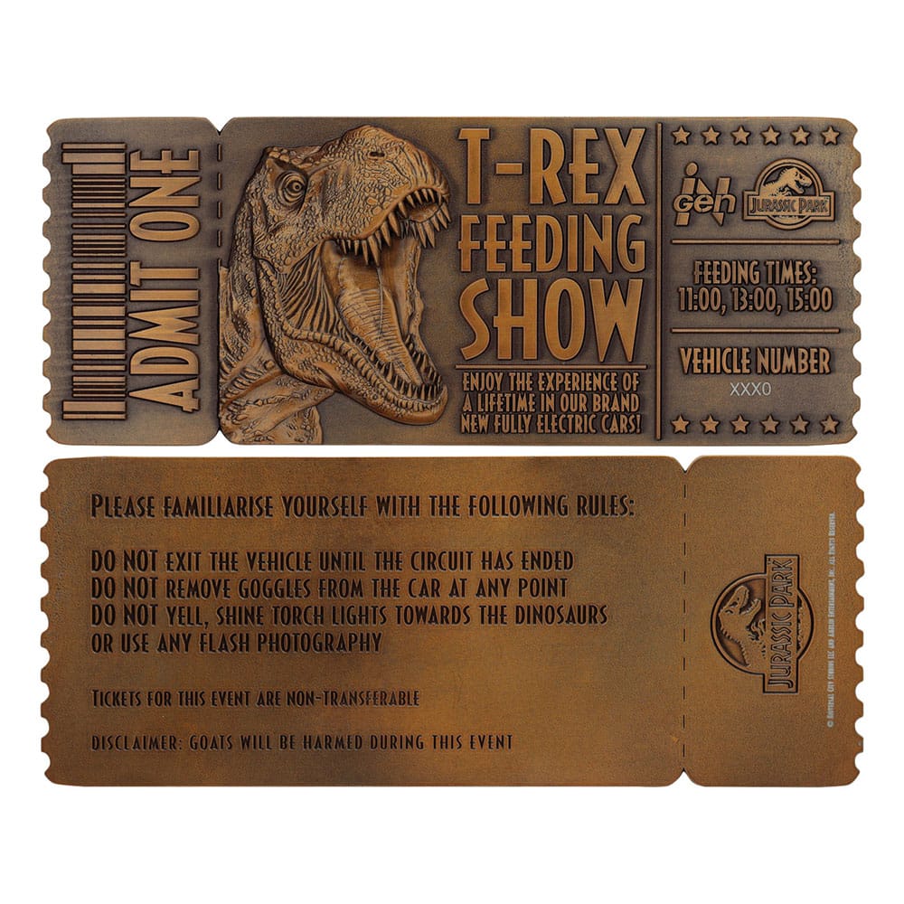 Jurassic Park Replik 1/1 Feeding Show Ticket - Preorder - ETA: 08.09.2025
