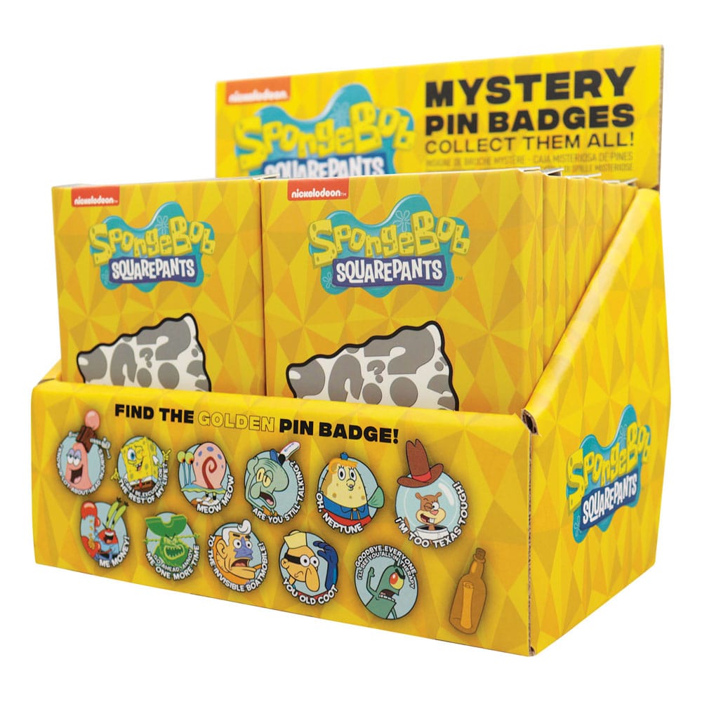 SpongeBob Schwammkopf Ansteck-Pins Display Mystery Pin Badge (12) - Versand: 5-7 Tage nach Bestellung