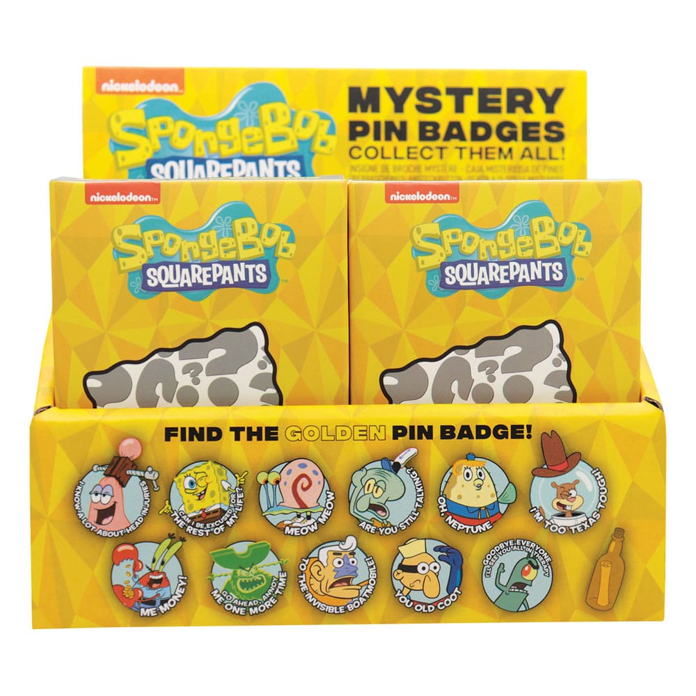 SpongeBob Schwammkopf Ansteck-Pins Display Mystery Pin Badge (12) - Versand: 5-7 Tage nach Bestellung
