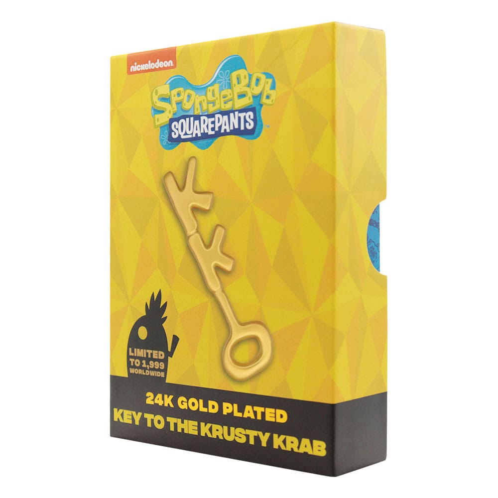 SpongeBob Schwammkopf Replik Krosse Krabbe Key 24k Gold Plated - Versand: 5-7 Tage nach Bestellung
