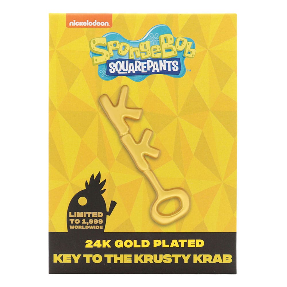 SpongeBob Schwammkopf Replik Krosse Krabbe Key 24k Gold Plated - Versand: 5-7 Tage nach Bestellung