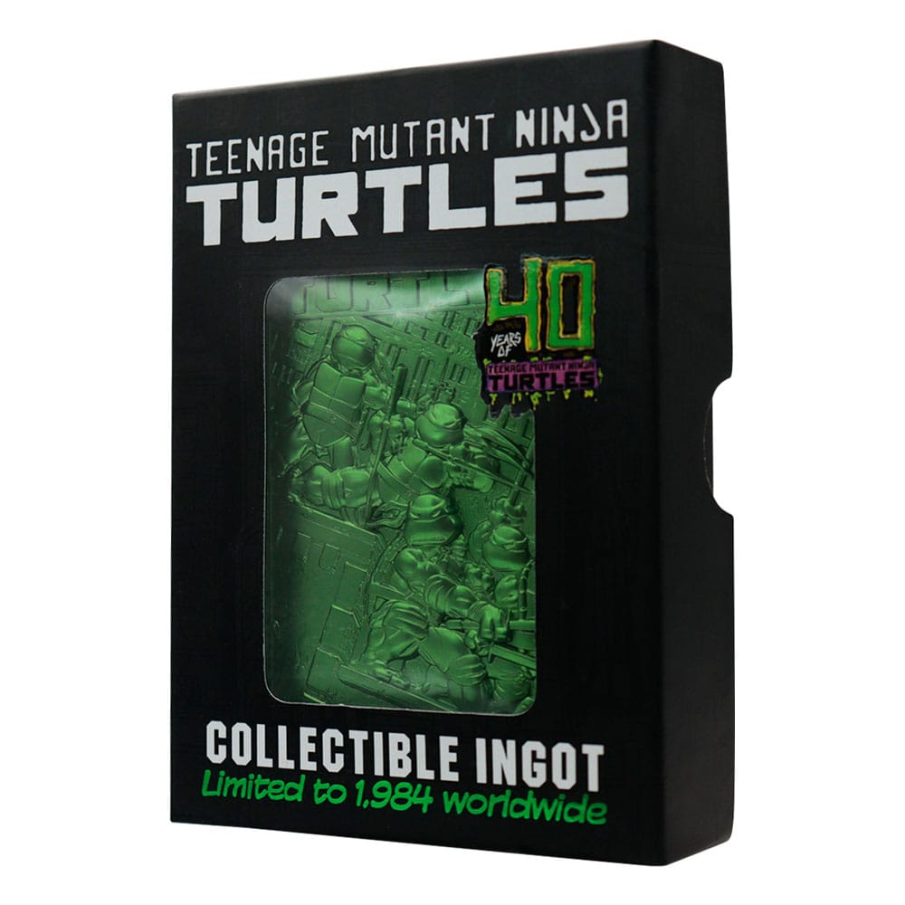 Teenage Mutant Ninja Turtles Metallbarren 40th Anniversary Green Limited Edition - Preorder - ETA: 18.10.2025