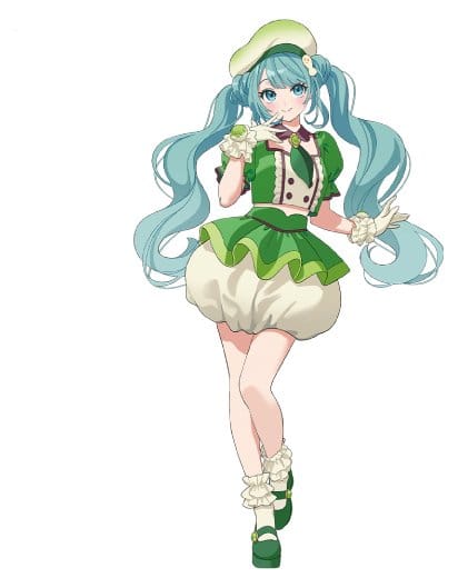 Hatsune Miku x Tirol Choco Collaboration PVC Figur Matcha Mochi Ver. 19 cm - Preorder - ETA: 25.05.2027