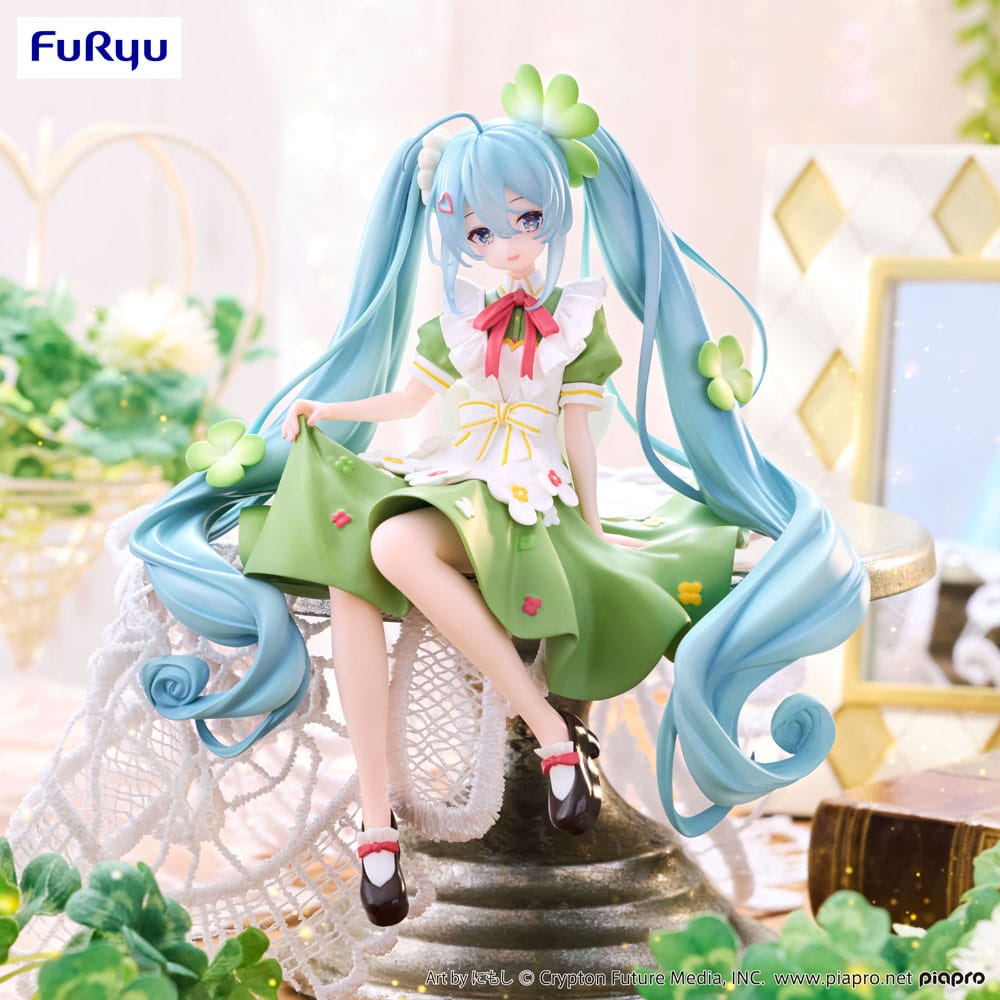 Hatsune Miku Noodle Stopper PVC Statue Flower Fairy Clover 15 cm - Versand: 5-7 Tage nach Bestellung