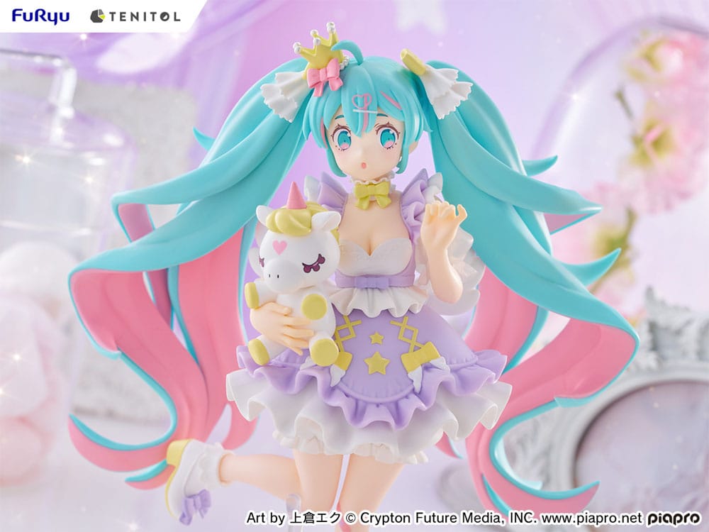 Hatsune Miku Tenitol PVC Statue Hatsune Miku Yumekawa Princess Lavender Ver. 21 cm - Preorder - ETA: 25.01.2026