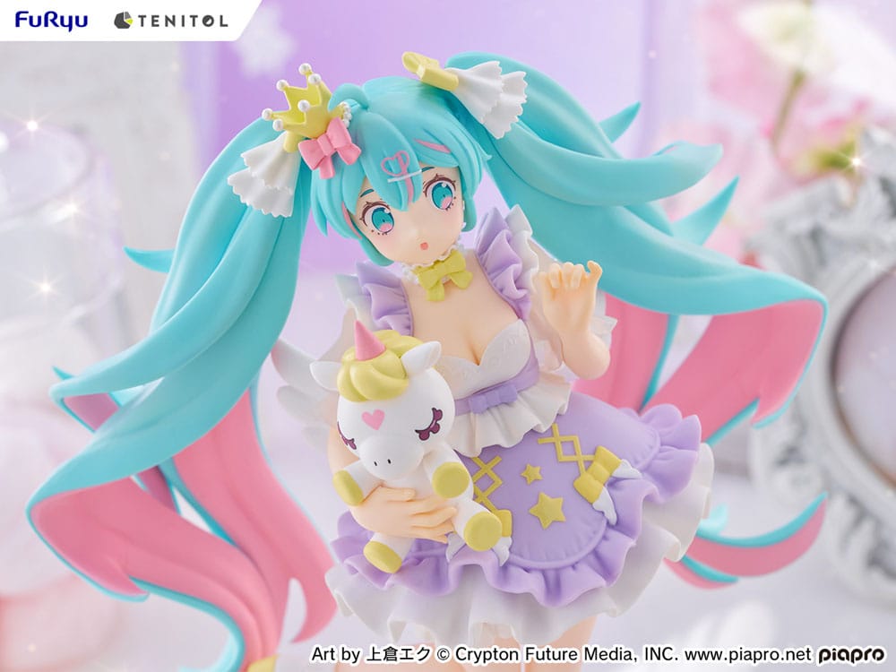 Hatsune Miku Tenitol PVC Statue Hatsune Miku Yumekawa Princess Lavender Ver. 21 cm - Preorder - ETA: 25.01.2026
