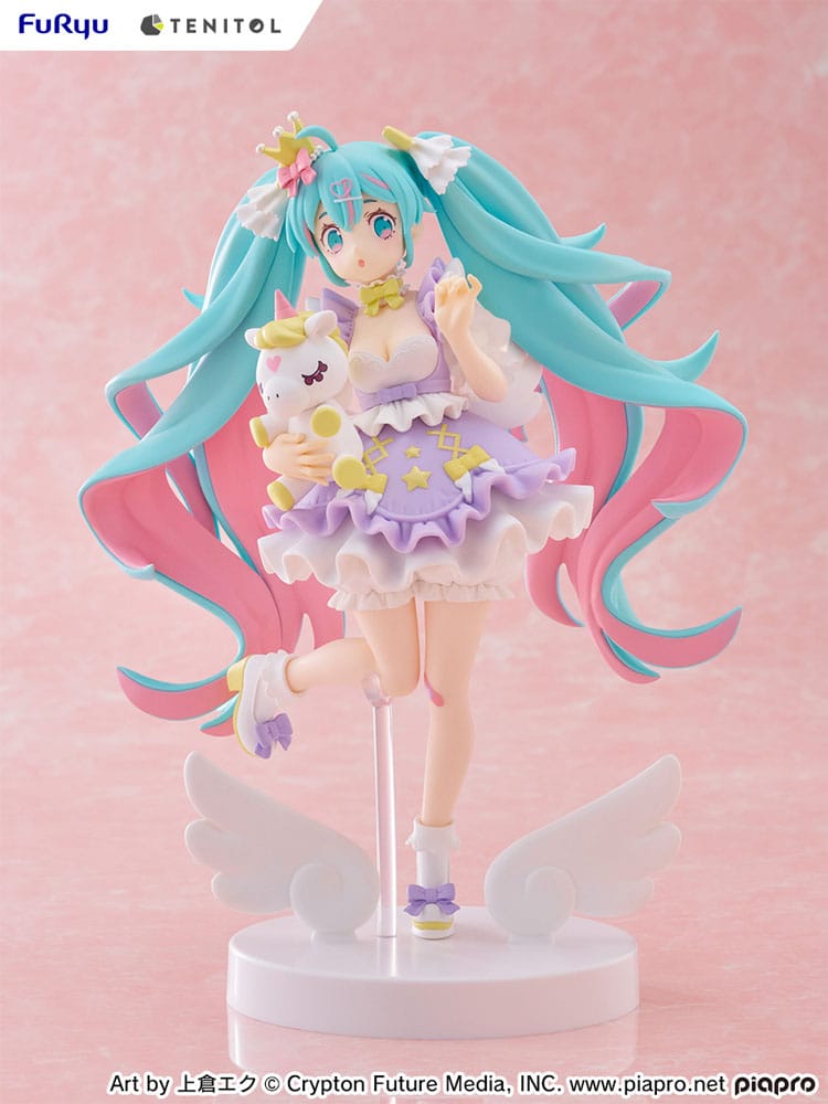 Hatsune Miku Tenitol PVC Statue Hatsune Miku Yumekawa Princess Lavender Ver. 21 cm - Preorder - ETA: 25.01.2026