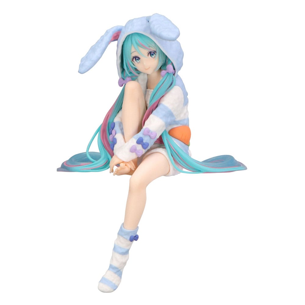 Hatsune Miku Noodle Stopper PVC Statue Hatsune Miku Rabbit Ear Hood Pajama Blue Color Ver. 14 cm - Preorder - ETA: 10.10.2025