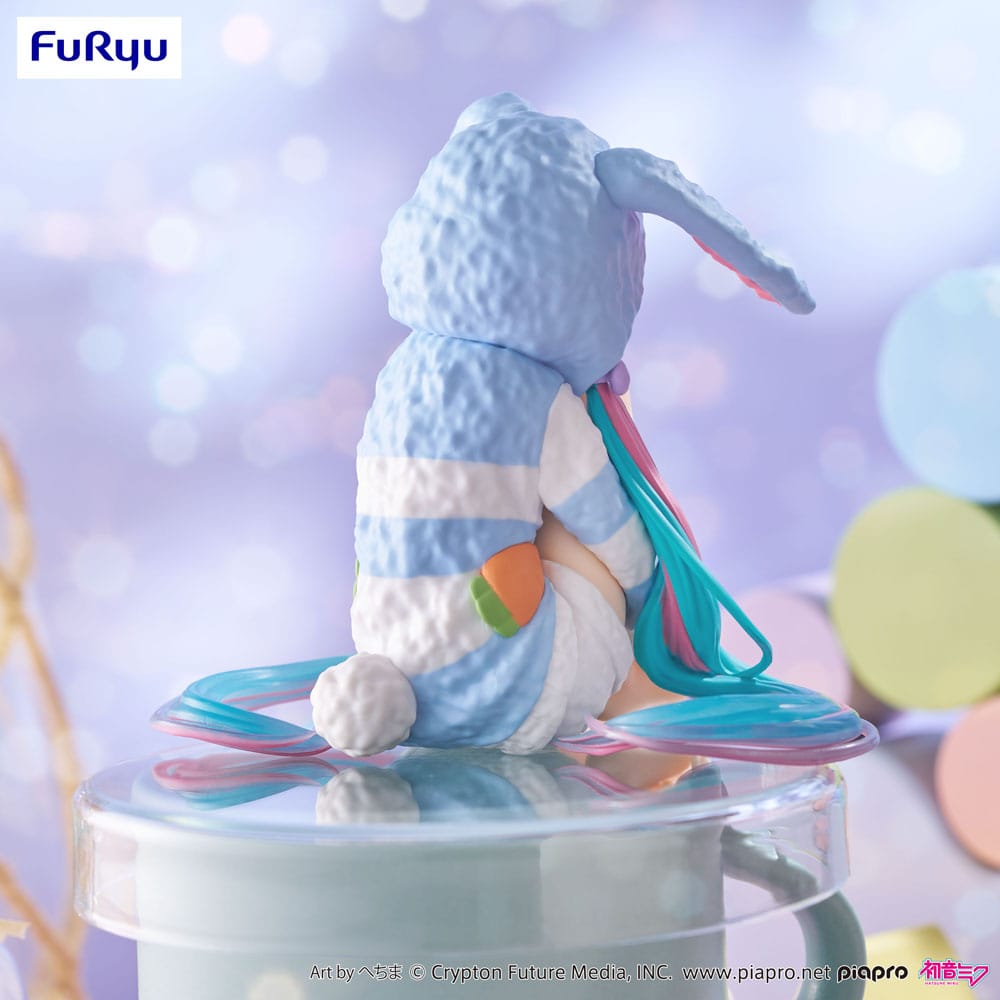 Hatsune Miku Noodle Stopper PVC Statue Hatsune Miku Rabbit Ear Hood Pajama Blue Color Ver. 14 cm - Preorder - ETA: 10.10.2025