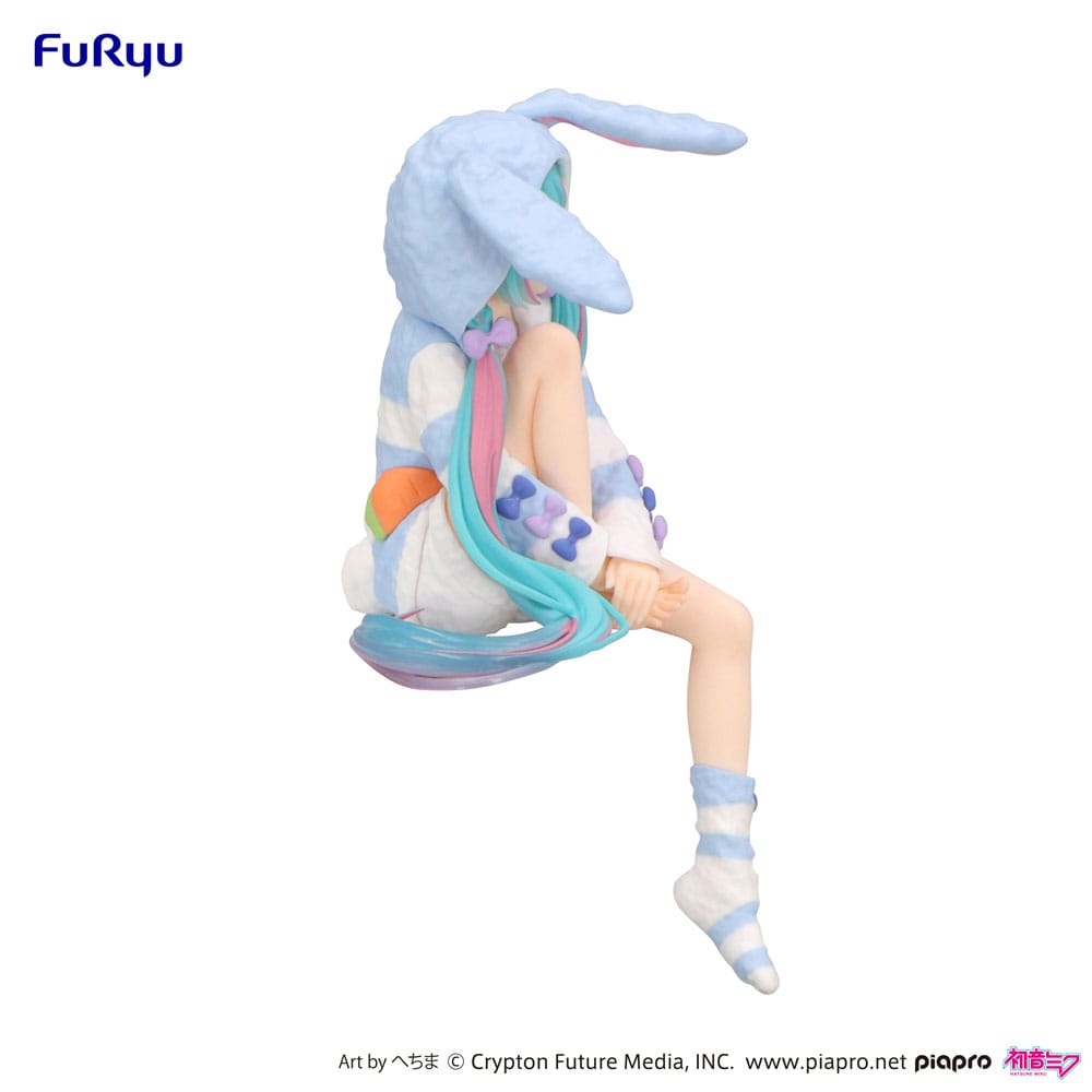 Hatsune Miku Noodle Stopper PVC Statue Hatsune Miku Rabbit Ear Hood Pajama Blue Color Ver. 14 cm - Preorder - ETA: 10.10.2025