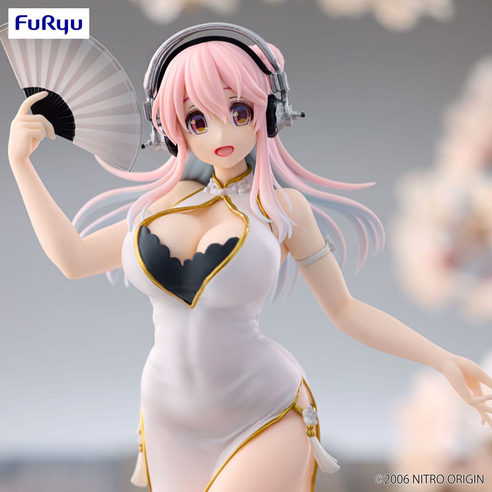 Super Sonico Trio-Try-iT PVC Statue White China Dress Ver. 21 cm - Preorder - ETA: 25.02.2026