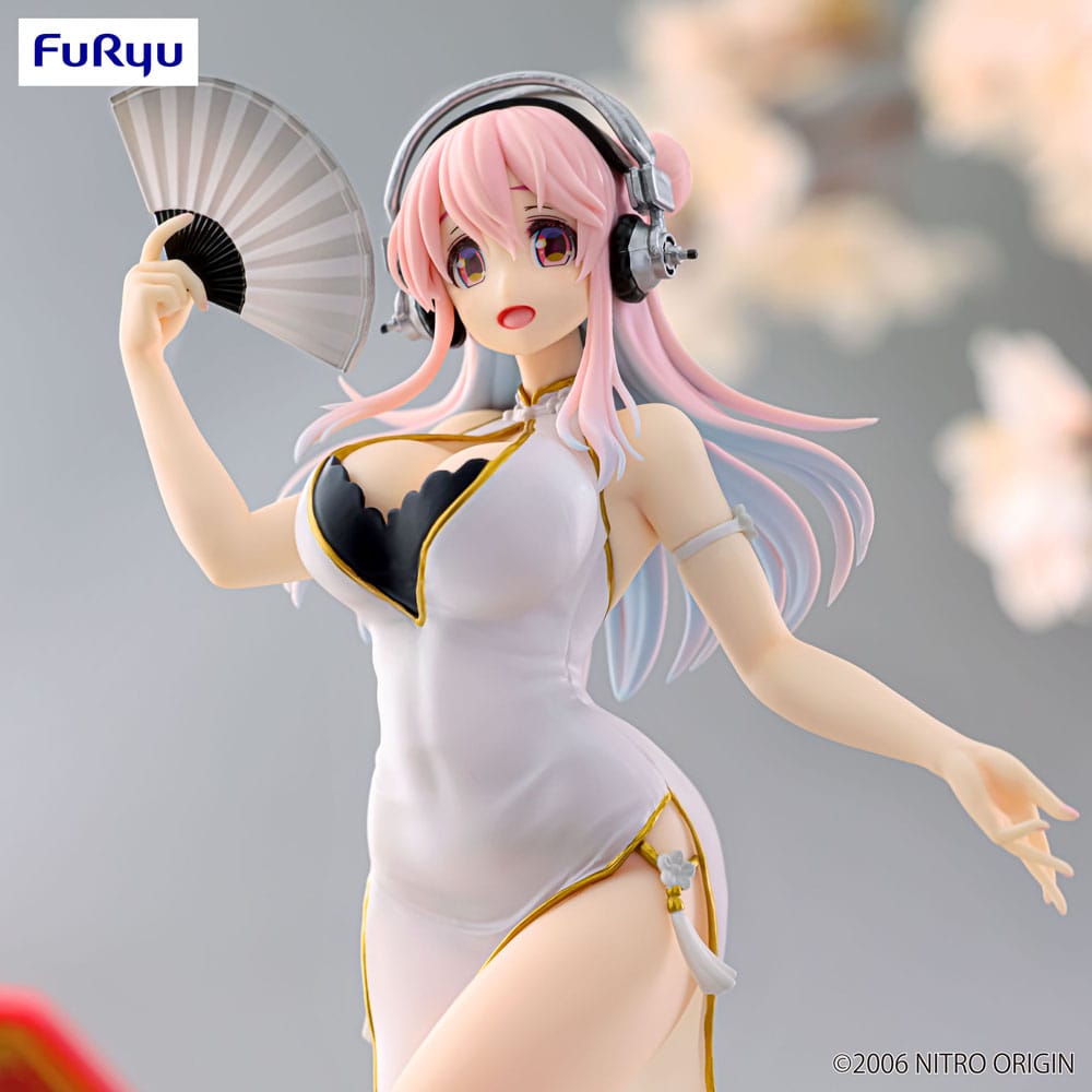 Super Sonico Trio-Try-iT PVC Statue White China Dress Ver. 21 cm - Preorder - ETA: 25.02.2026