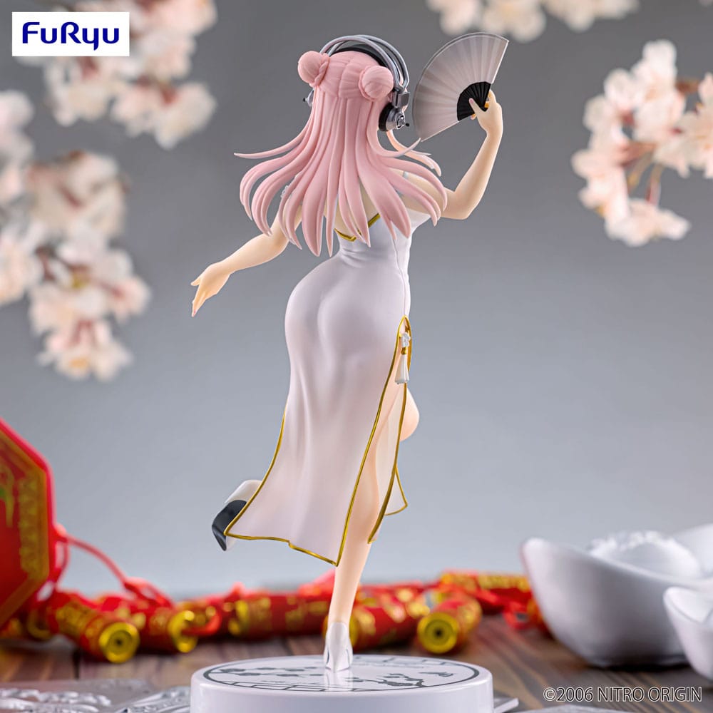 Super Sonico Trio-Try-iT PVC Statue White China Dress Ver. 21 cm - Preorder - ETA: 25.02.2026