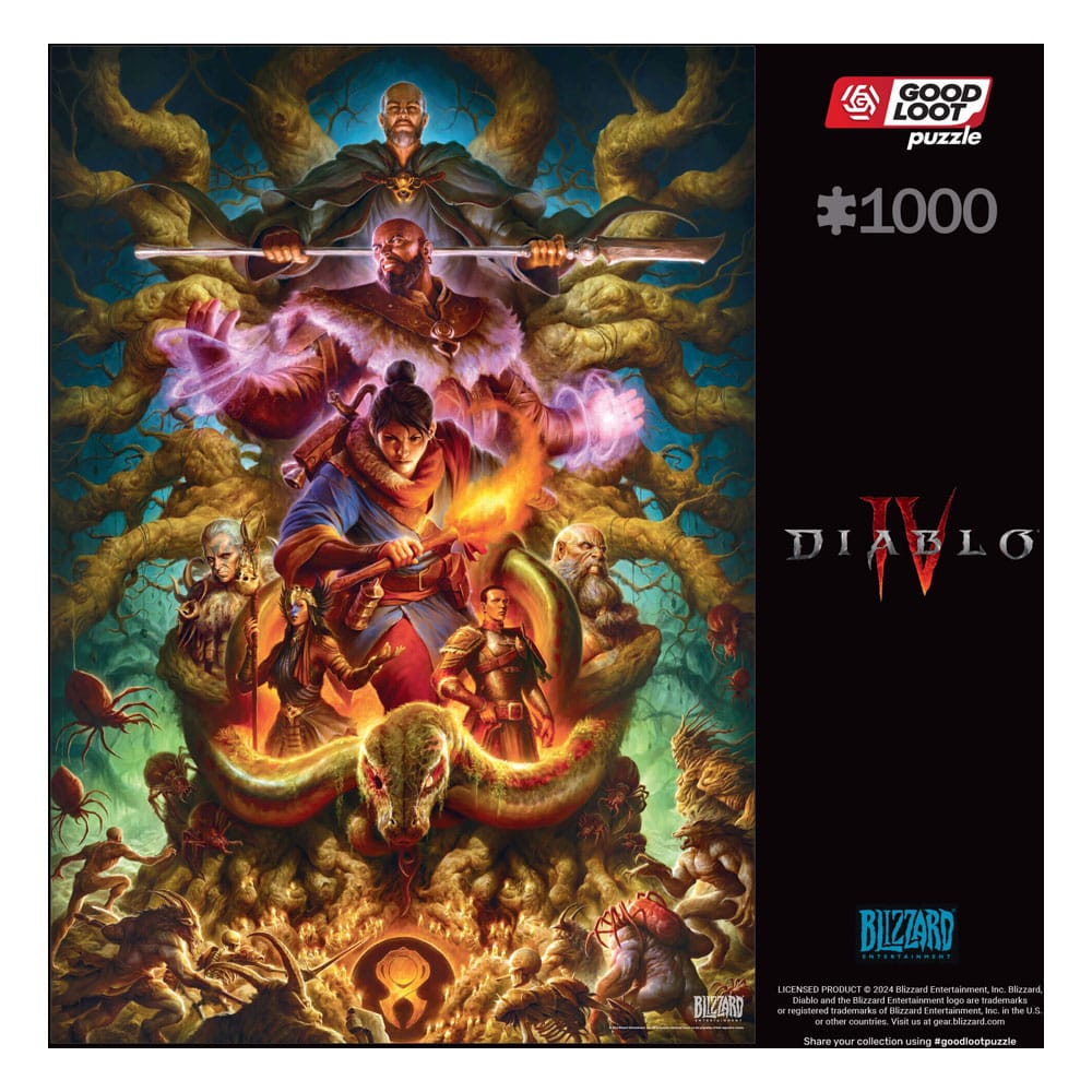 Diablo IV Gaming Puzzle Horadrim (1000 Teile) - Versand: 5-7 Tage nach Bestellung
