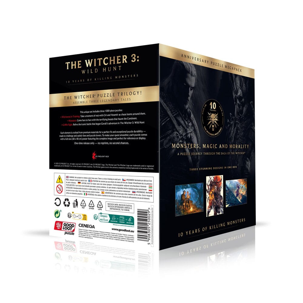 The Witcher 3 Puzzle Triology Wild Hunt 10 Years of Killing Monsters (1000 Teile) - Preorder - ETA: 25.11.2025