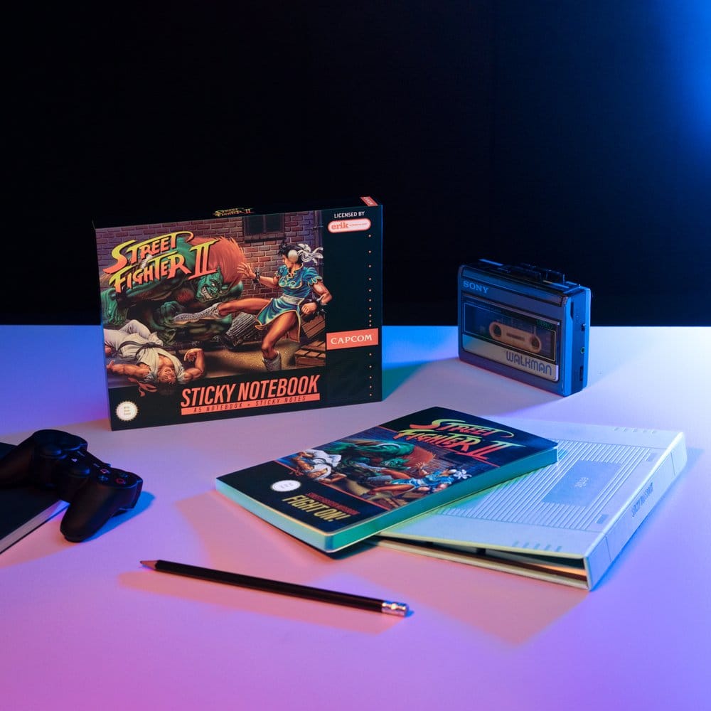 Street Fighter Premium Notizbuch mit Haftnotizen und Hülle A5 - Preorder - ETA: 27.07.2026
