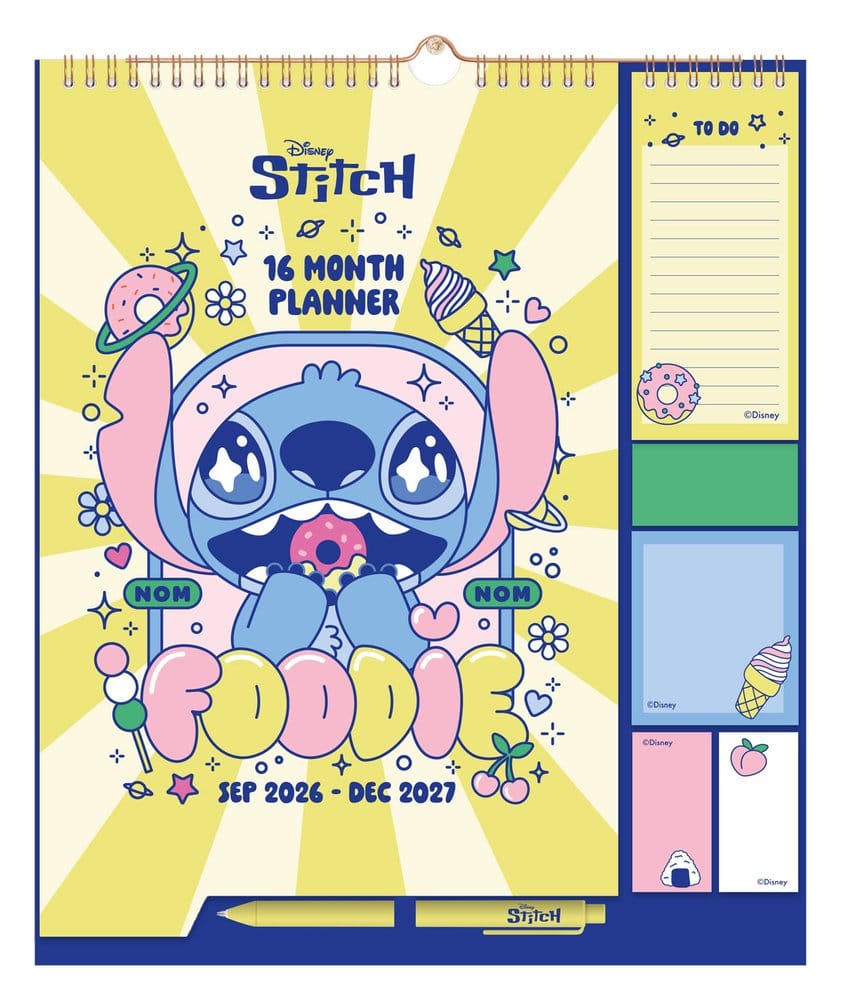 Disney Stitch Wand-Planer 2026/27 30 x 34 cm - Preorder - ETA: 17.09.2026