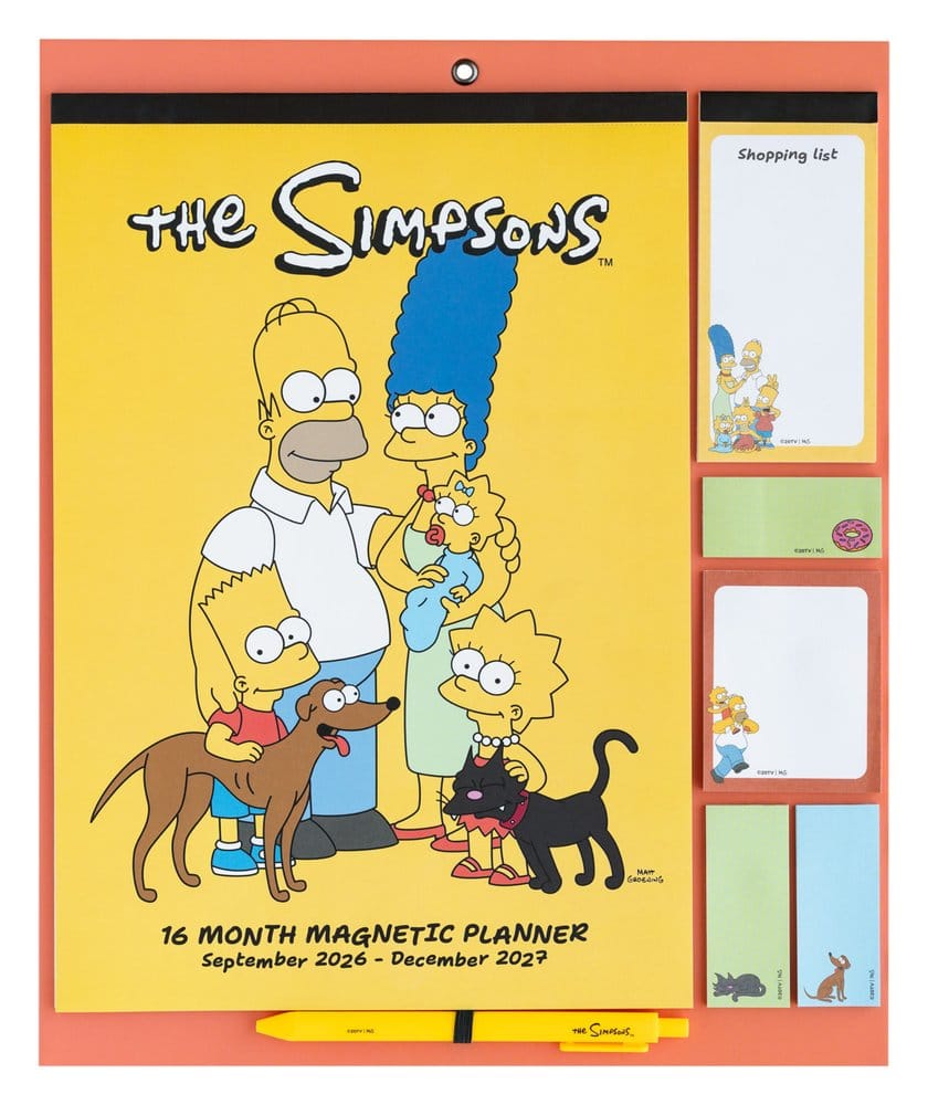 The Simpsons magnetischer Planer 2026/27 30 x 35 cm - Preorder - ETA: 25.07.2026