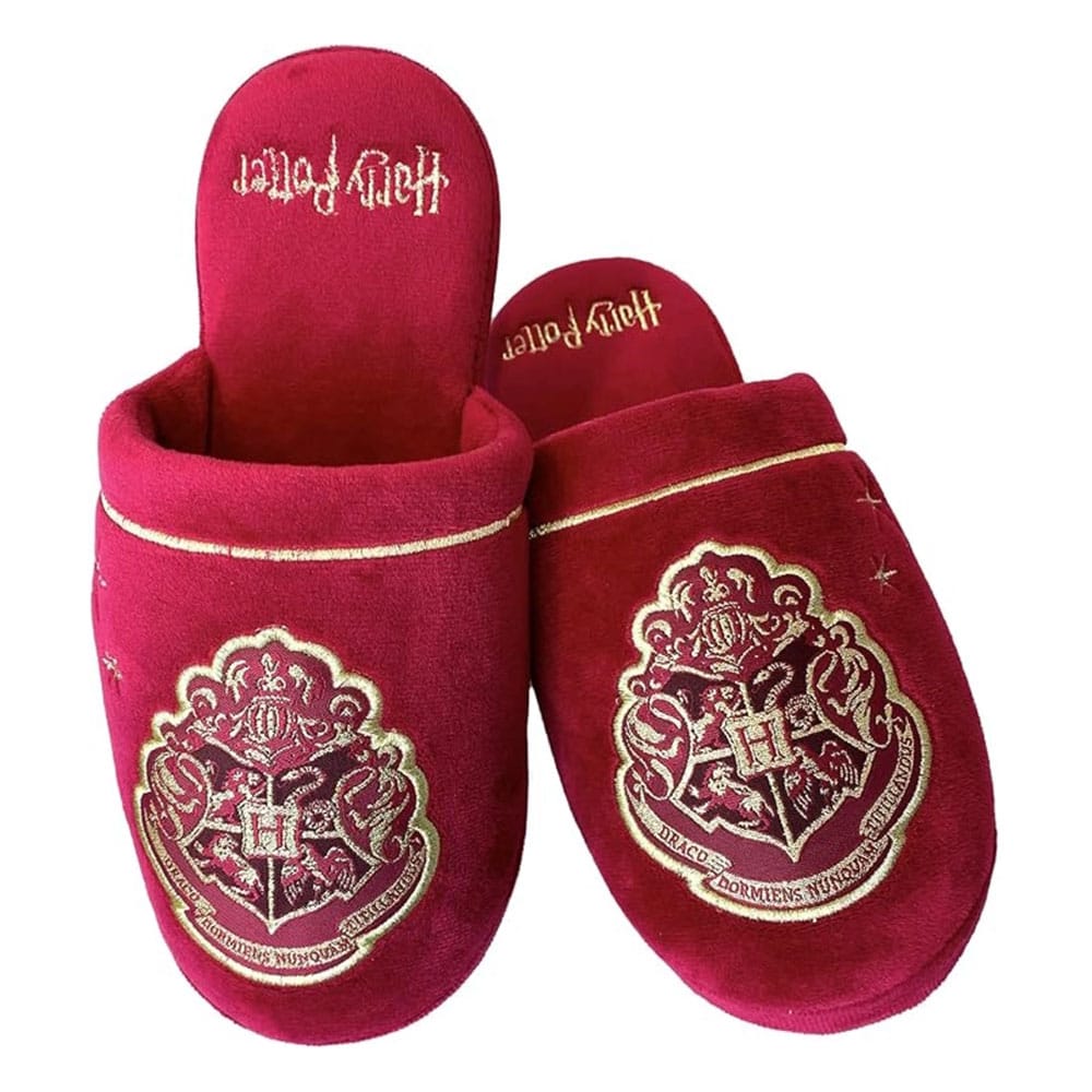 Harry Potter Hausschuhe Hogwarts Gold on Burgundy EU 38-41 - Versand: 7 Tage nach Bestellung