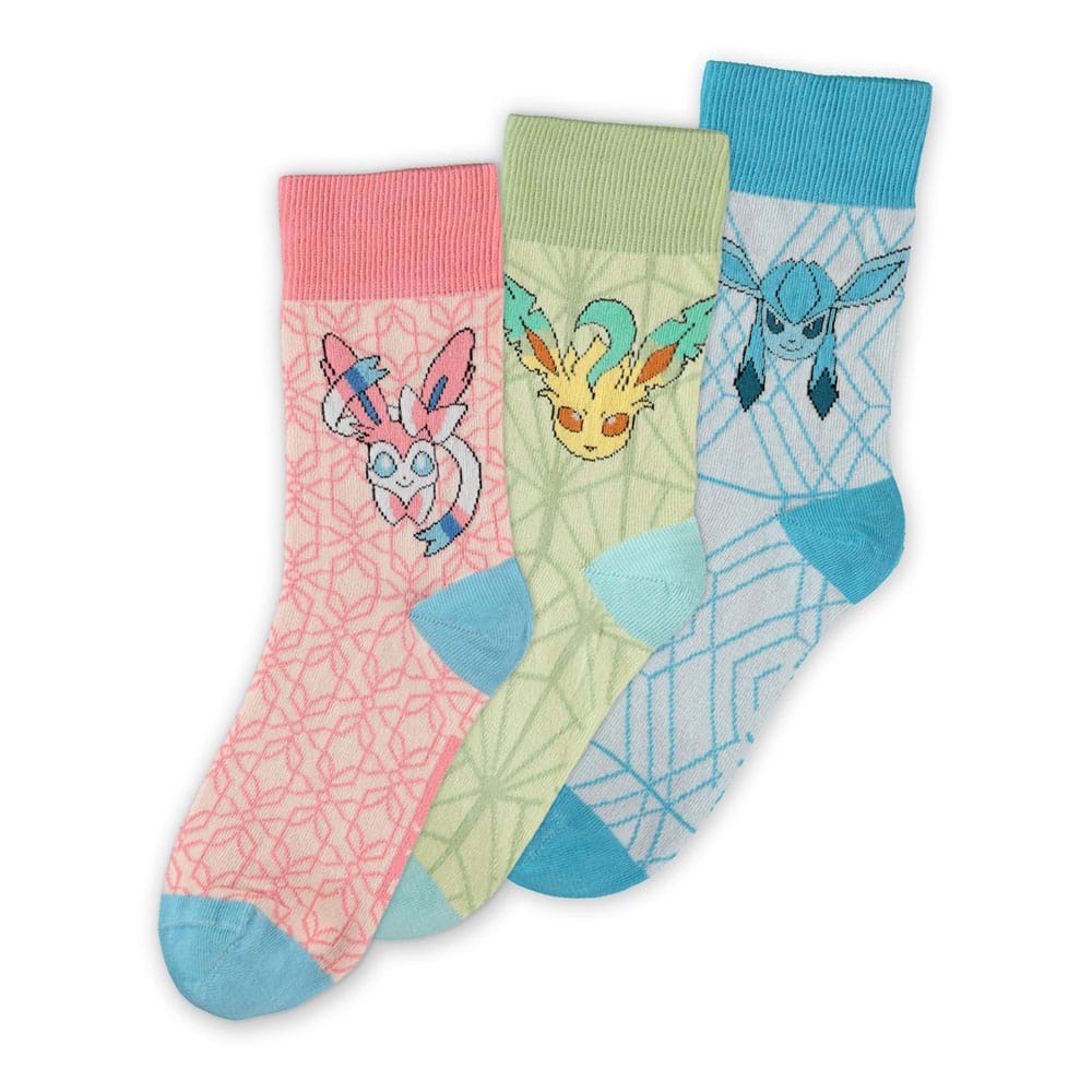Pokémon Socken 3er-Pack Evoli Evolution 3.0 43-46 - Versand: 5-7 Tage nach Bestellung