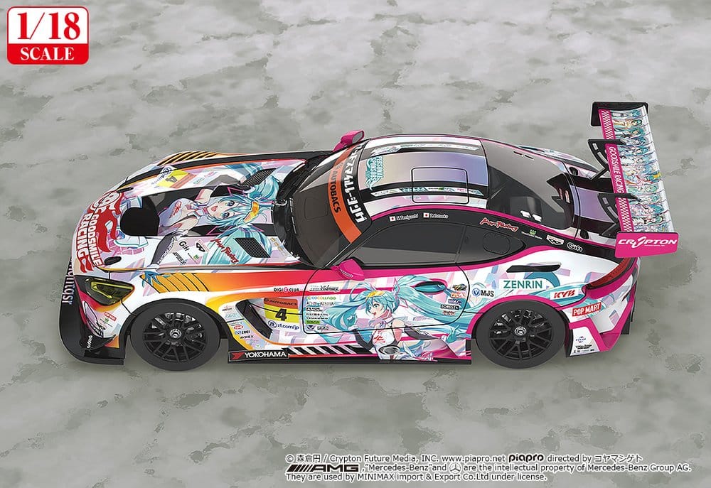 Hatsune Miku GT Project Fahrzeug 1/18 Good Smile Hatsune Miku AMG 2021 SUPER GT 100th Race Commemorative Ver. 26 cm - Preorder - ETA: 23.07.2027
