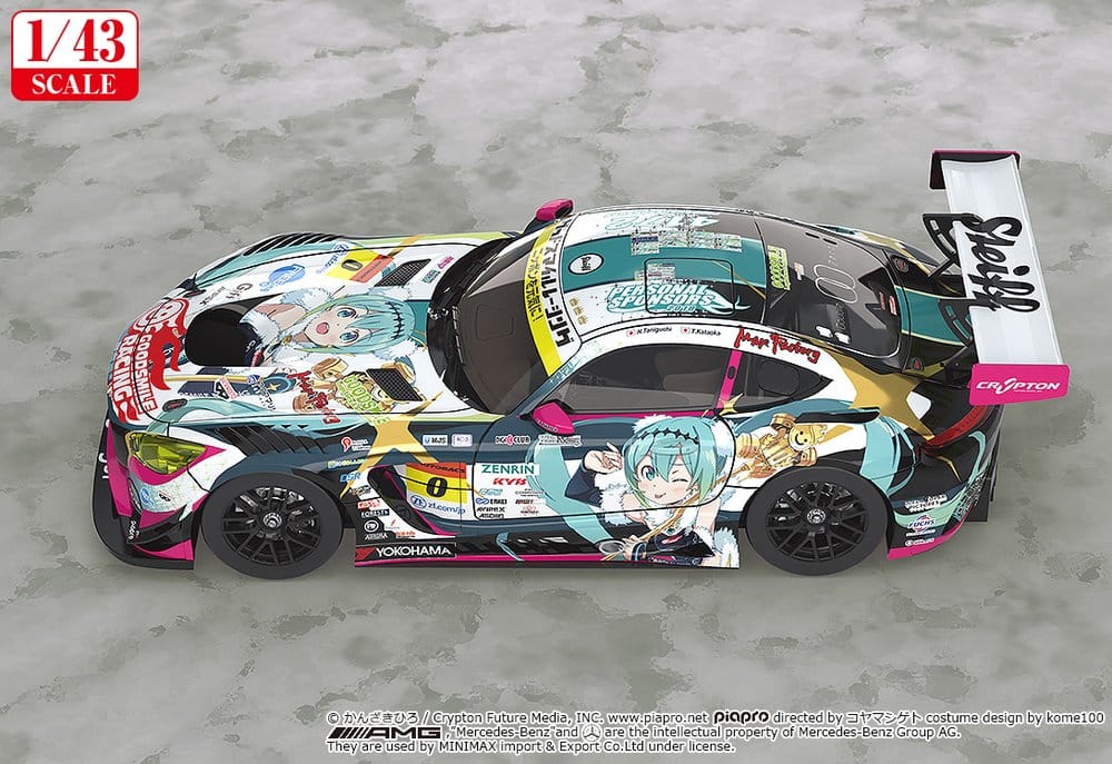 Hatsune Miku GT Project Fahrzeug 1/43 Good Smile Hatsune Miku AMG 2018 Final Race Ver. 11 cm - Preorder - ETA: 25.08.2027
