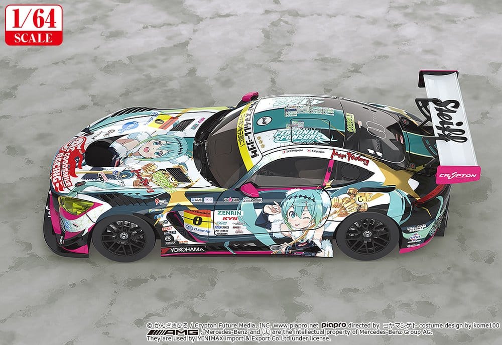 Hatsune Miku GT Project Fahrzeug 1/64 Good Smile Hatsune Miku AMG 2018 SUPER GT Ver. 7 cm - Preorder - ETA: 25.08.2027