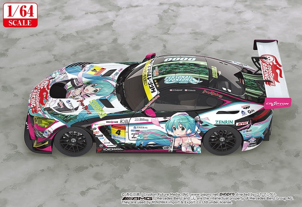 Hatsune Miku GT Project Fahrzeug 1/64 Good Smile Hatsune Miku AMG 2019 SUPER GT Ver. 7 cm - Preorder - ETA: 25.08.2027