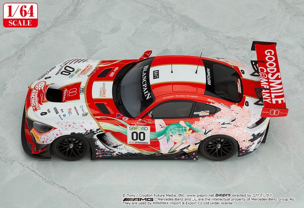 Hatsune Miku GT Project Fahrzeug 1/64 AMG 2017 SPA24H Ver. 7 cm - Preorder - ETA: 25.08.2027