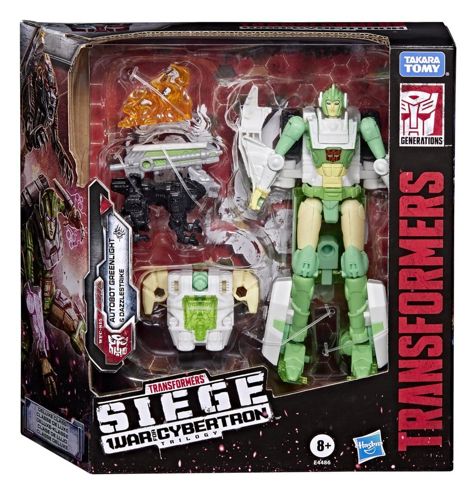 Transformers Generations War for Cybertron: Siege Deluxe Class Actionfigur WFC-S15 Autobot Greenlight & Battle Masters Dazzlestrike 14 cm - Preorder - ETA: 22.07.2026