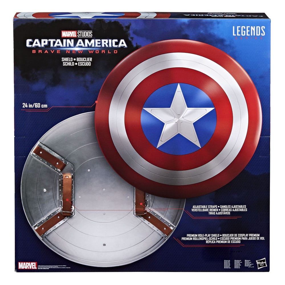 Captain America: Brave New World Marvel Legends Premium Rollenspiel-Schild 60 cm - Versand: 5-7 Tage nach Bestellung