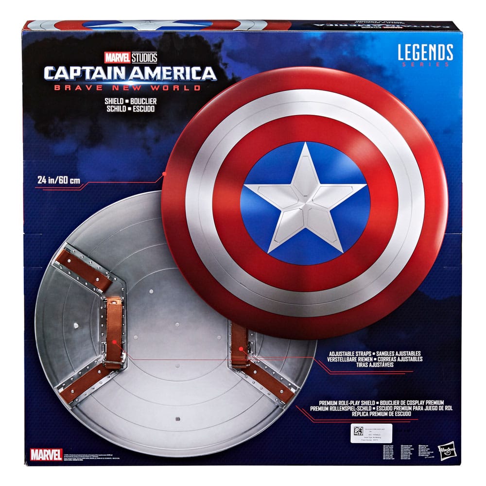 Captain America: Brave New World Marvel Legends Premium Rollenspiel-Schild 60 cm - Versand: 5-7 Tage nach Bestellung