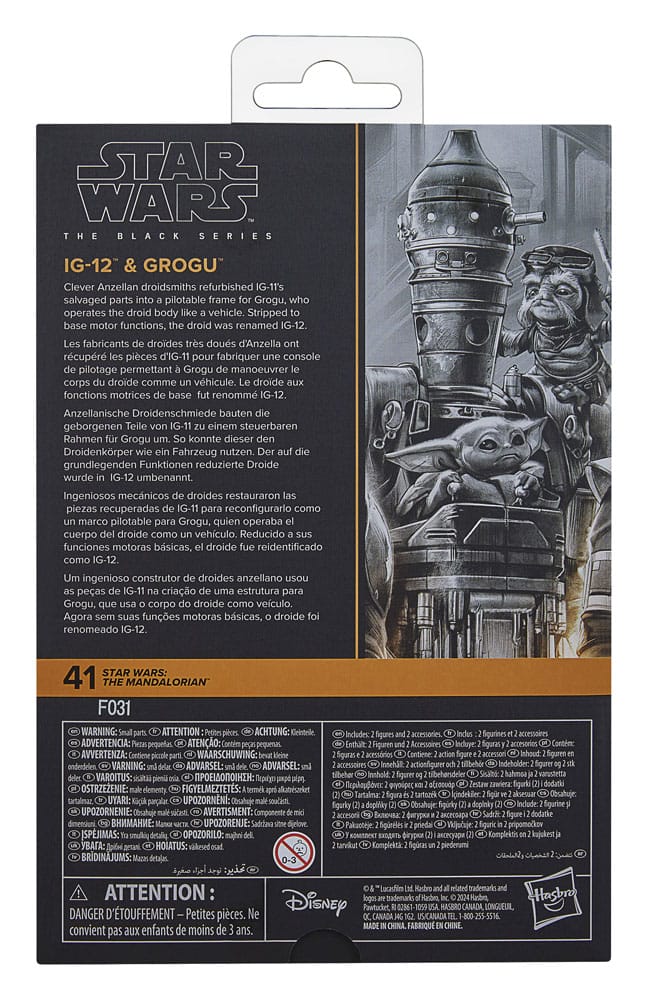 Star Wars : The Mandalorian Black Series Action Figures 2-Pack IG-12 & Grogu 15 cm - disponible en livraison immédiate