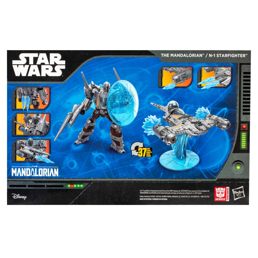 Star Wars x Transformers Actionfigur The Mandalorian / N-1 Starfighter 19 cm - Versand: 5-7 Tage nach Bestellung