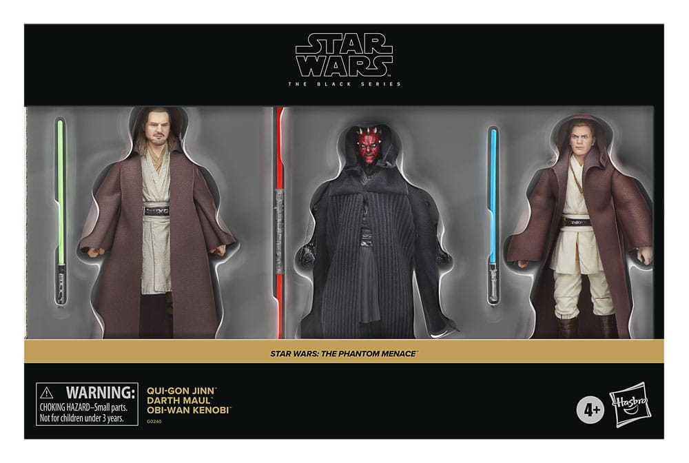 Star Wars Episode I Black Series Actionfiguren 3er-Pack Qui-Gon Jinn, Darth Maul, Obi-Wan Kenobi 15 cm - Preorder - ETA: 29.11.2025