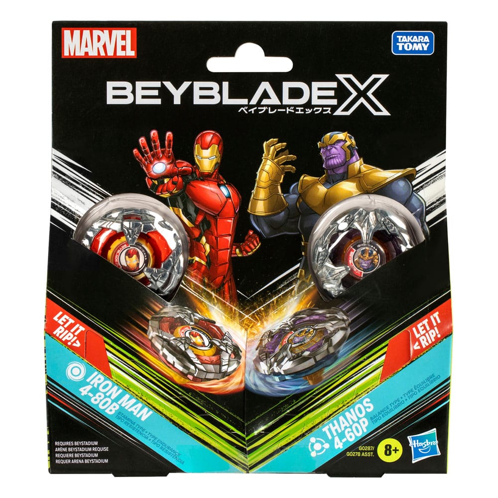 Beyblade X Marvel Collab Iron Man 4-80B vs. Thanos 4-60P - Preorder - ETA: 08.04.2026